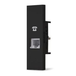 Presa telefono RJ11 nera linea ZEN
