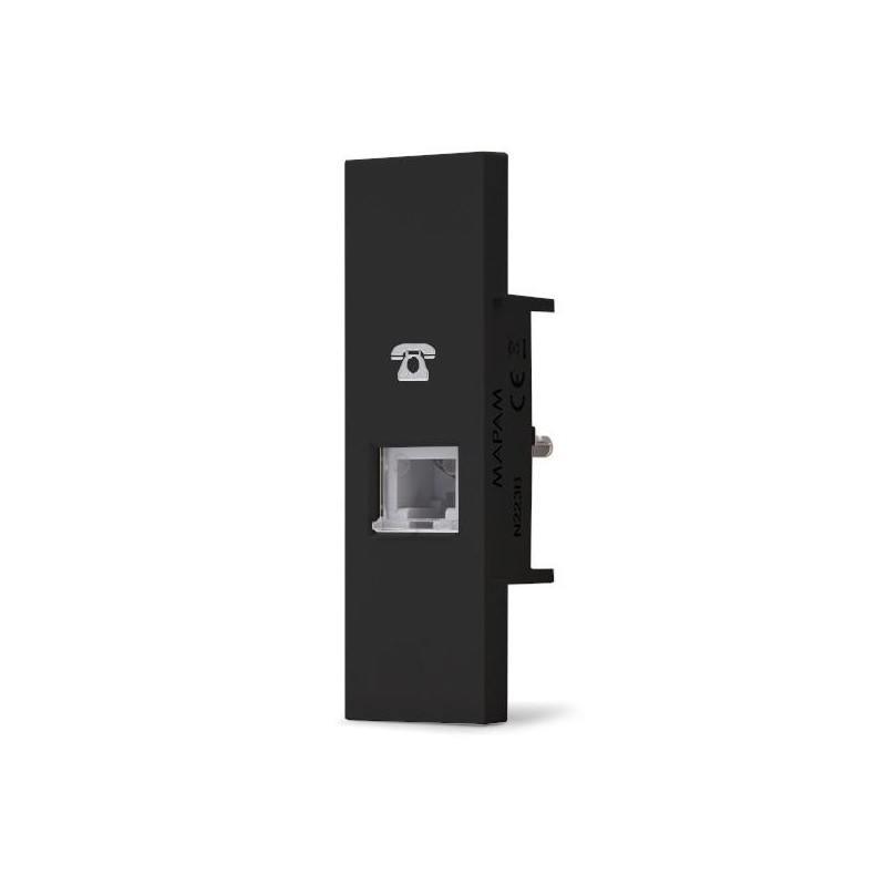 Presa telefono RJ11 nera linea ZEN