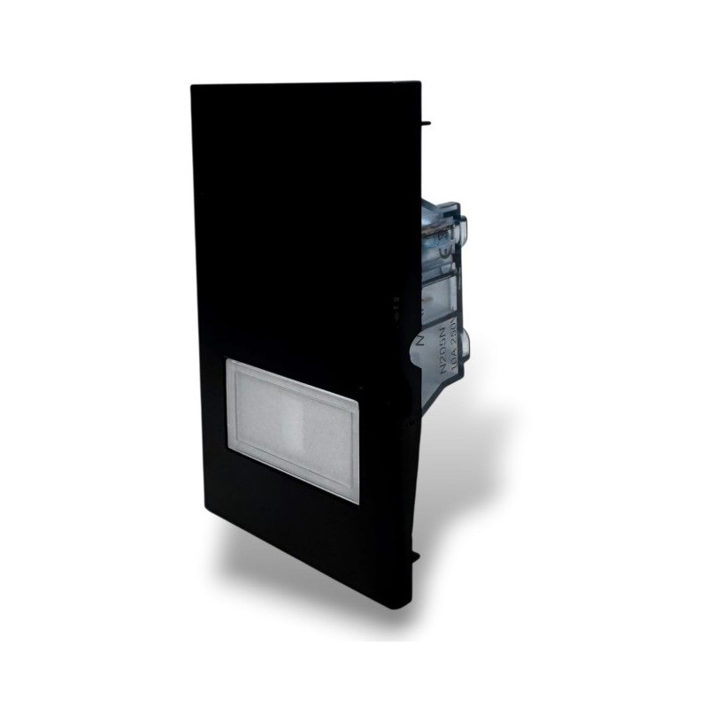 Cover campanello 2 moduli nero linea ZEN