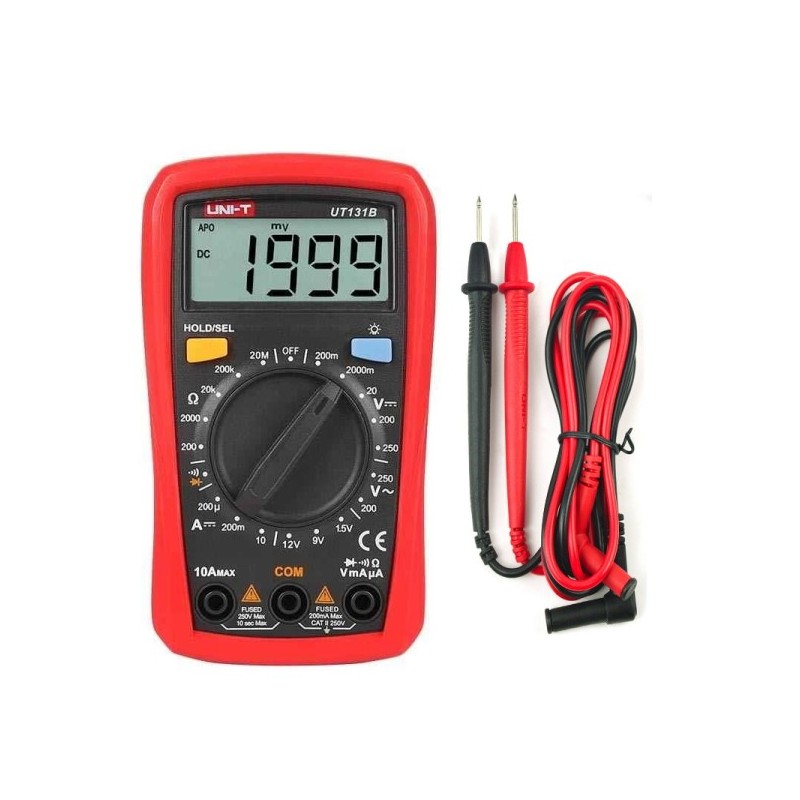 Multimetro digitale con puntali 250V 20MOhm UT131B UNI-T
