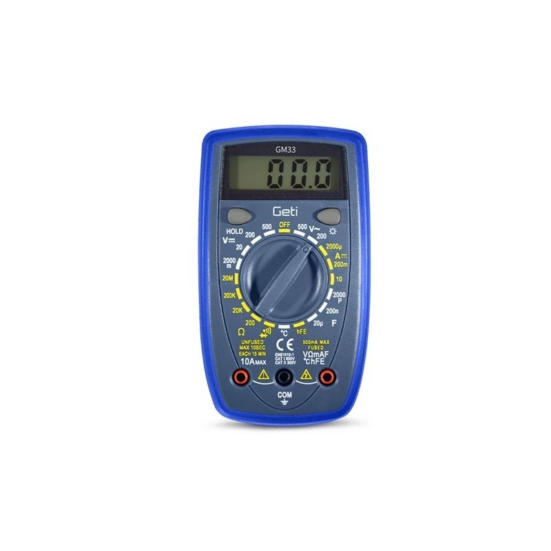 Multimetro digitale con puntali GM33B Geti
