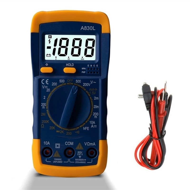 Multimetro digitale portatile A830L con display LCD