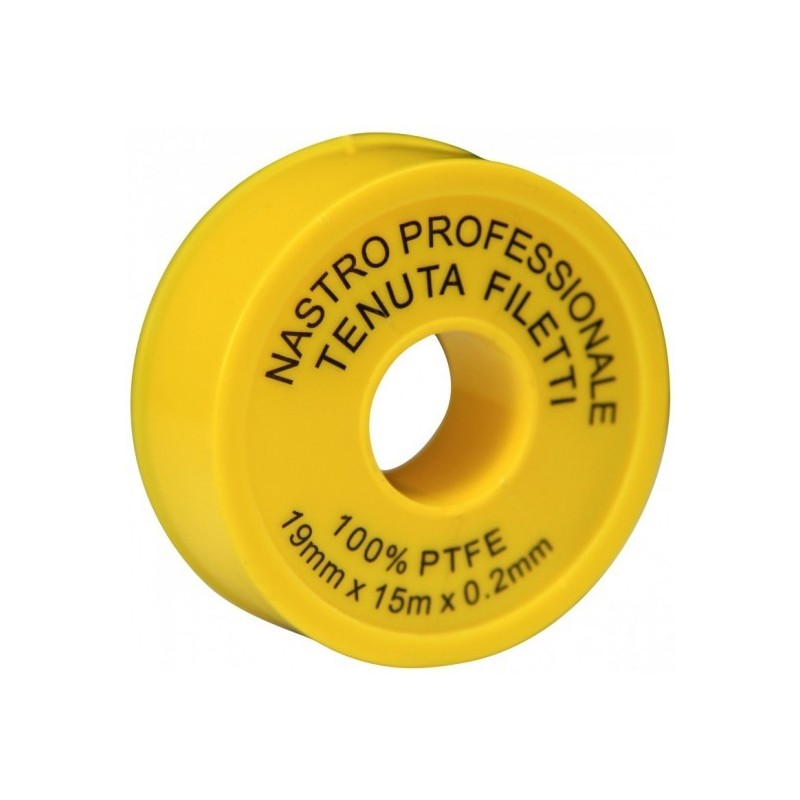 Nastro professionale in teflon per tenuta filetti 19mmx15m
