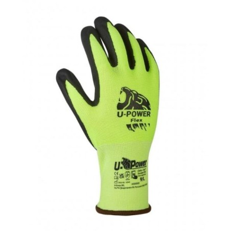 Guanti da lavoro Flex giallo fluo taglia 10 U-Power