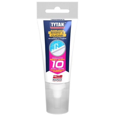 Silicone acetico Tytan Bagni e Cucine bianco 60 ml
