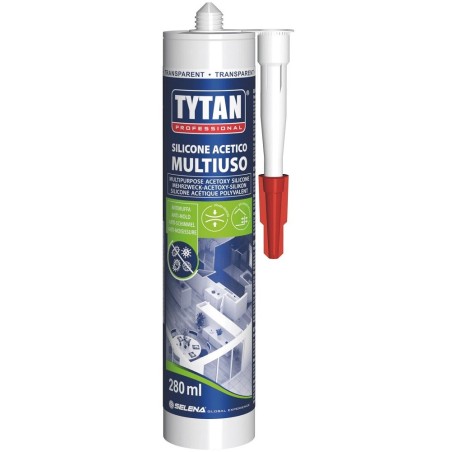 Silicone acetico universale Tytan multiuso bianco 280 ml