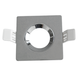 Supporto in alluminio da incasso orientabile KLAK lampade GU10 MR16 finitura cromo Century