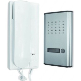 Kit citofono monofamiliare completo di posto esterno ed interno  2/4 fili apriporta cancello
