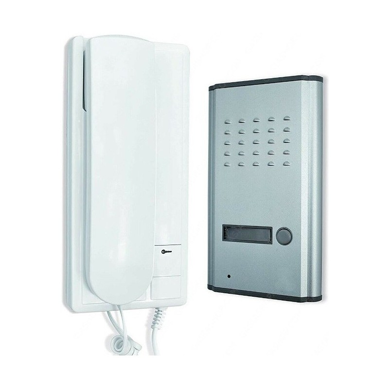 Kit citofono monofamiliare completo di posto esterno ed interno  2/4 fili apriporta cancello