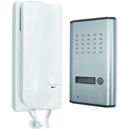 Kit citofono monofamiliare completo di posto esterno ed interno  2/4 fili apriporta cancello