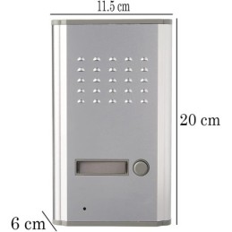 Kit citofono monofamiliare completo di posto esterno ed interno  2/4 fili apriporta cancello