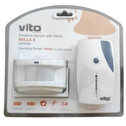 Campanello wireless con sensore di movimento bianco Vito