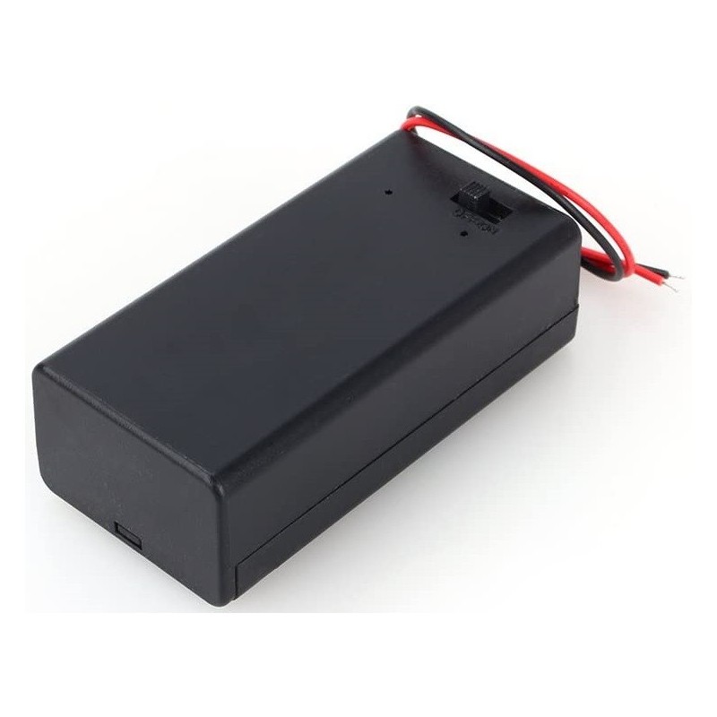 Custodia porta batteria 9V con interruttore