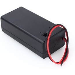 Custodia porta batteria 9V con interruttore