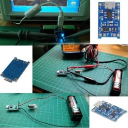 Modulo di carica per batterie al Litio 1A con protezione batteria 18650 e modulo di scarico 2A 5V 10 pezzi