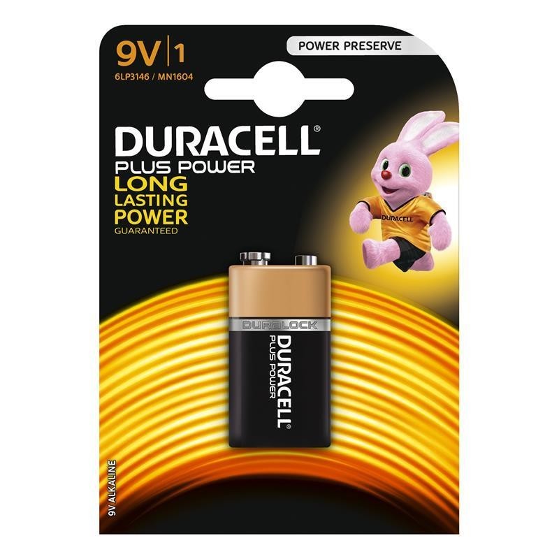 Batteria 9V Duracell Plus Power Alkaline