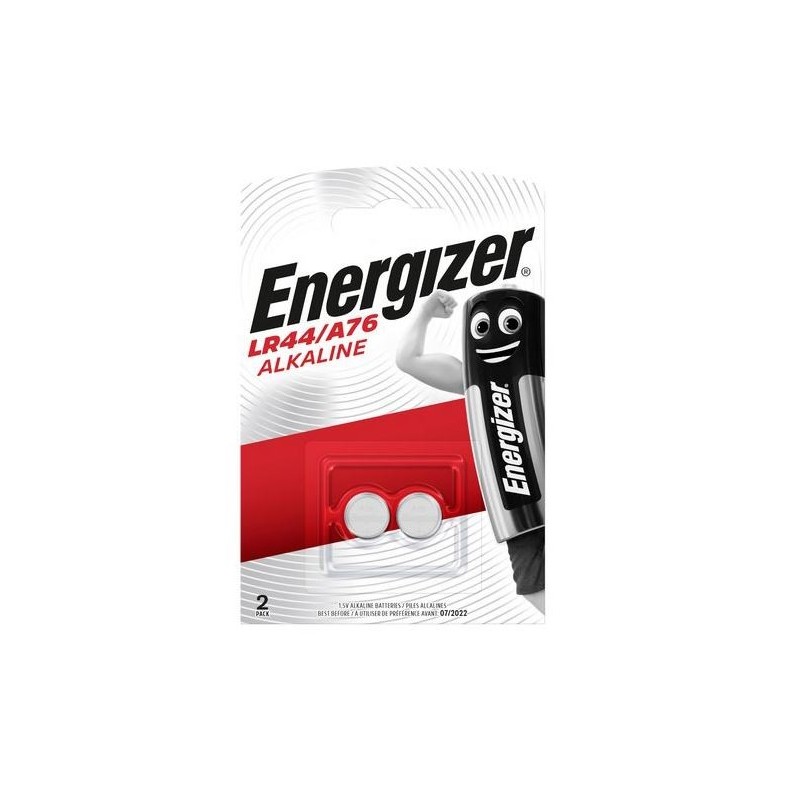 Batteria alcalina a bottone LR44 175mAh 1.5V blister da 2 Energizer