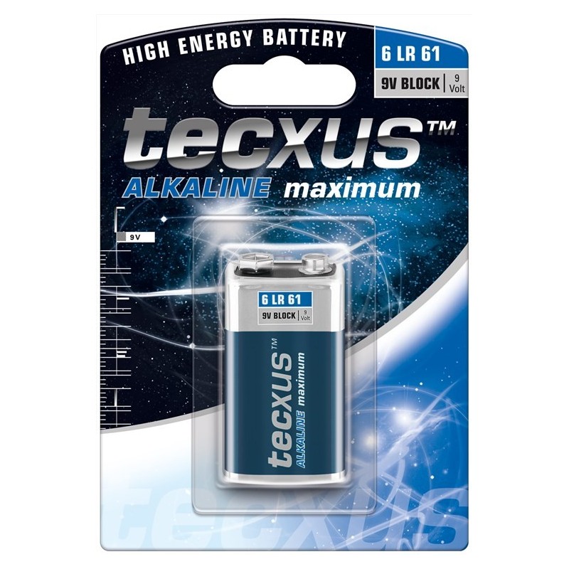 Batteria al manganese alcalino 6LR61/6LP3146/9V Block