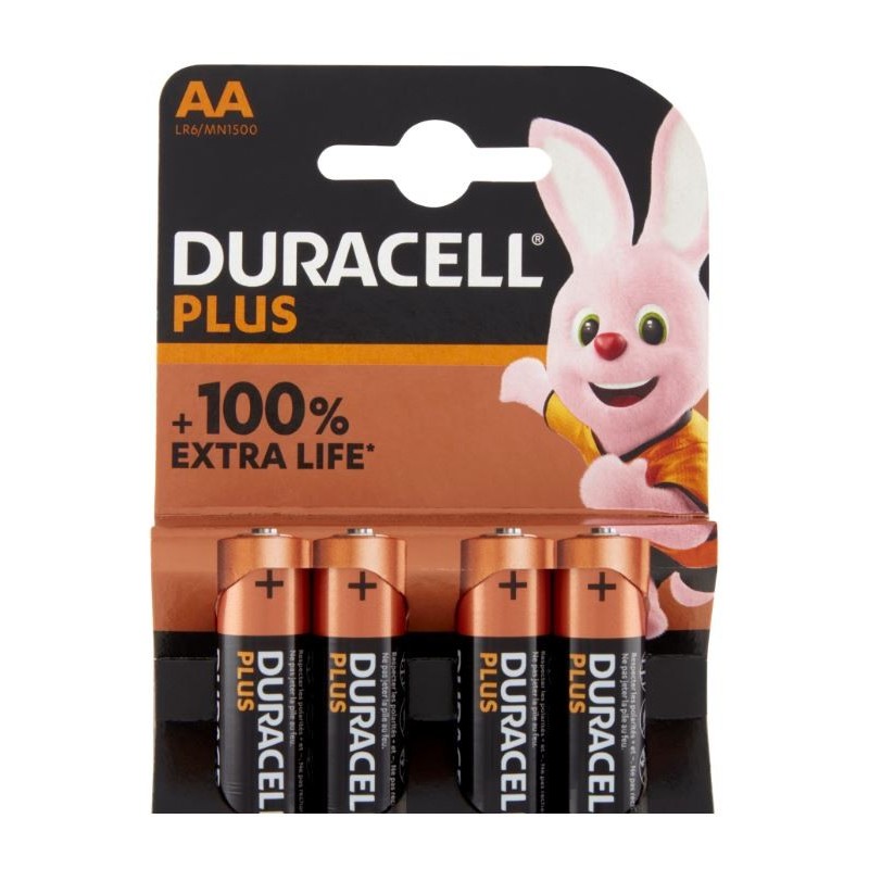 Batteria stilo alcalina 1.5V AA Duracell - confezione da 4 pezzi