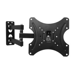 Supporto a muro per TV LED LCD 14-42'' inclinabile 3 snodi nero