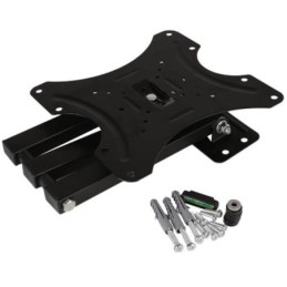Supporto a muro per TV LED LCD 14-42'' inclinabile 3 snodi nero