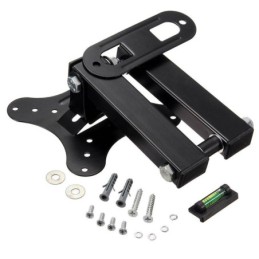 Supporto a muro per TV LED LCD 14-24'' inclinabile 3 snodi nero