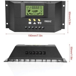 Regolatore di Carica Solare PWM 12/24 V 30A