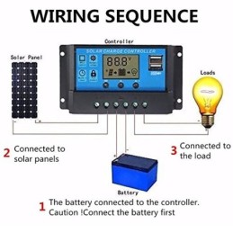 Regolatore di Carica Solare PWM 12/24 V 10A