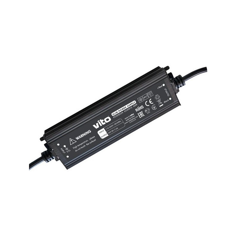 Trasformatore stagno IP67 slim 24V 2.5A 60W