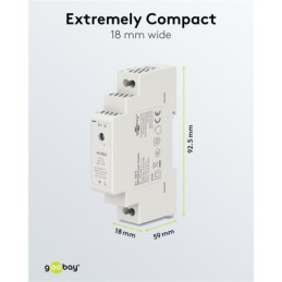 Alimentatore per guida DIN 5 VDC 2,4A 12 W