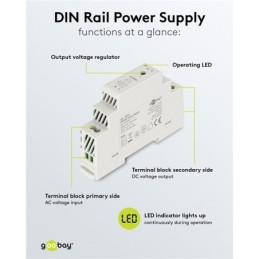 Alimentatore per guida DIN 5 VDC 2,4A 12 W