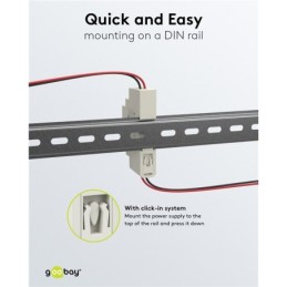 Alimentatore per guida DIN 5 VDC 2,4A 12 W