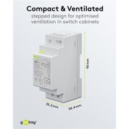 Alimentatore per guida DIN 24VCC 1,5A 36W