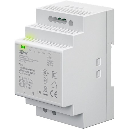 Alimentatore per guida DIN 24VCC 2,5A 60W