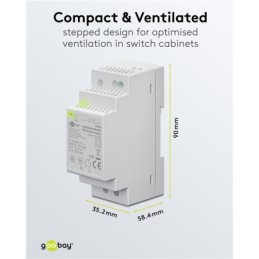 Alimentatore per guida DIN 12VCC 2,5A 30W