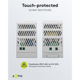 Alimentatore per guida DIN 12VCC 2,5A 30W