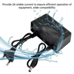 Alimentatore 12V 2A impermeabile IP66 per telecamere CCTV LED router