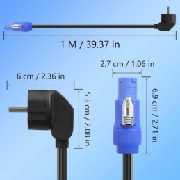 Cavo di alimentazione schuko a powercon tipo A 1,5 mm² 1m