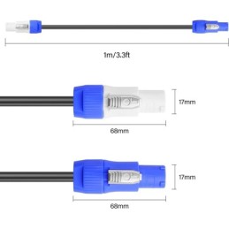Cavo di alimentazione powercon In-Out 16AWG 1m
