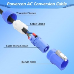 Cavo di alimentazione schuko a powercon tipo A 1,5 mm² 2m