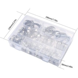 Kit fascette stringi tubo in acciaio misure da 8 a 12mm confezione da 60