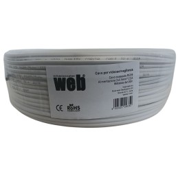 Cavo coassiale RG59 con alimentazione integrata 2 x 0,50 mm² CCA matassa da 100m