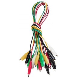 Set cavi morsetto coccodrillo 53 cm 10 pezzi