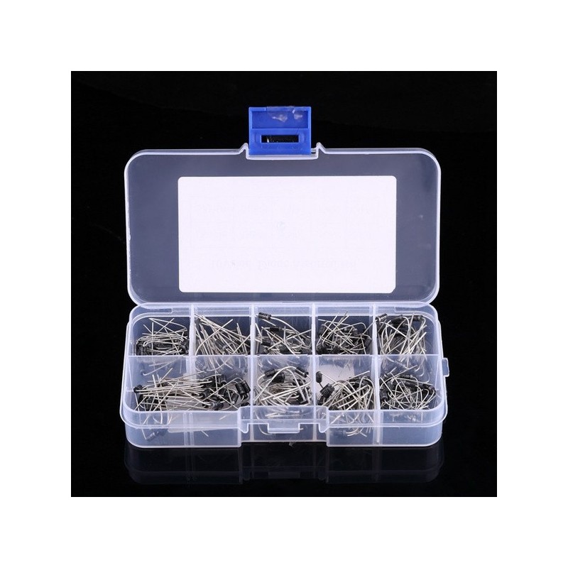 Kit 200 diodi assortiti 10 tipi da 1N4001-1N5819