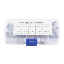 Kit 200 diodi assortiti 10 tipi da 1N4001-1N5819