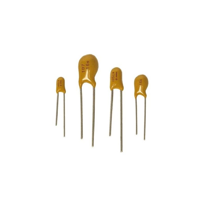 Condensatore elettrolitico tantalio 10uF 25V - confezione 10 pezzi