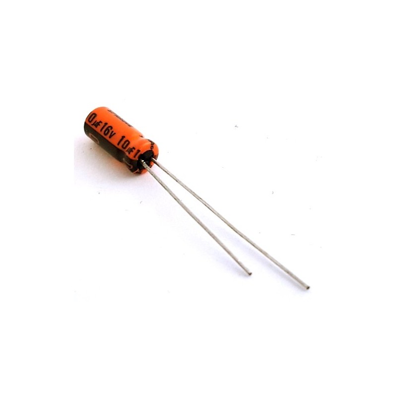 Condensatore elettrolitico 10uF 16V - confezione 10 pezzi