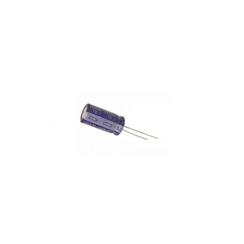 Condensatore elettrolitico 2200uF 10V 85°C - confezione 5 pezzi