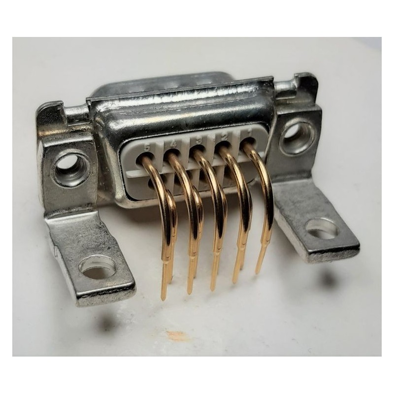 Connettore SUB-D 9 poli maschio 90° - gold plated