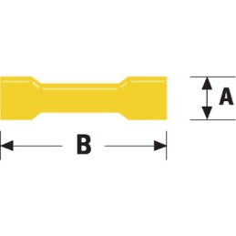 Connettore Fast On 6.8mm Femmina Giallo